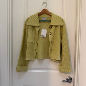 & Other Stories Light Yellow Knit Jacket